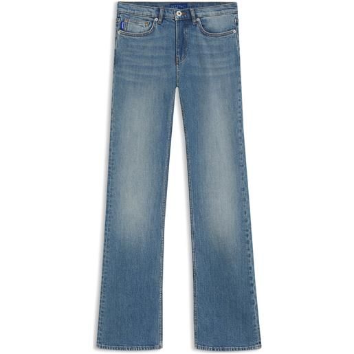 HUGO jeans con gamba svasata in comodo denim elasticizzato blu atlantico, celeste