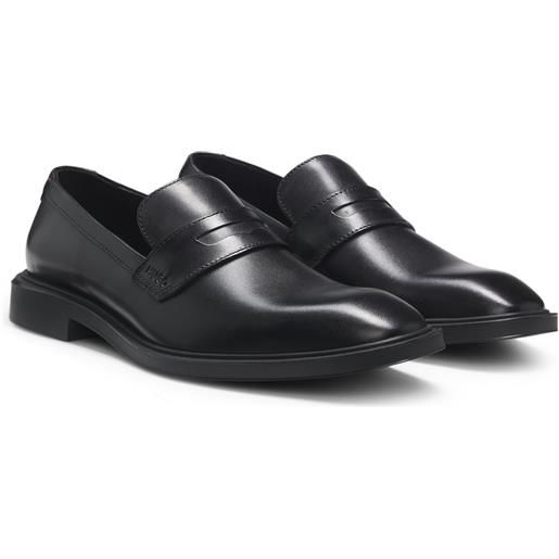 HUGO mocassini penny in pelle, nero