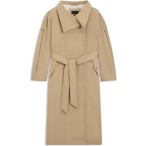 BOSS trench idrorepellente in vestibilità oversize, beige