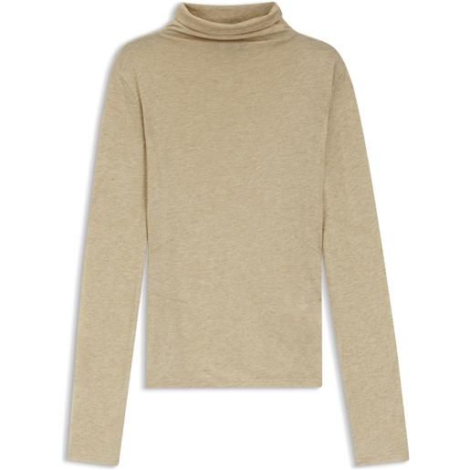 BOSS maglia a collo alto in morbido jersey, beige