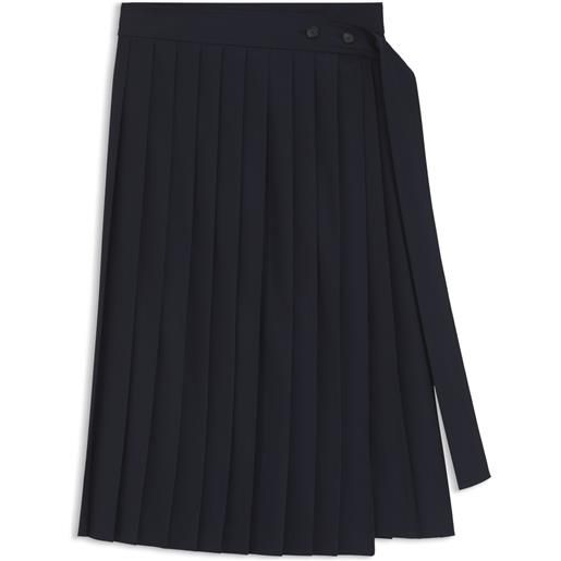 BOSS gonna a pieghe dalla linea svasata in misto lana, blu scuro