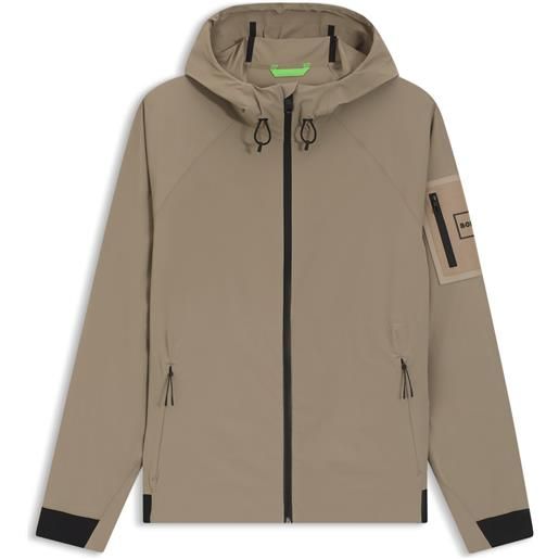 BOSS giacca idrorepellente con lavorazione micro-waffle, marrone chiaro