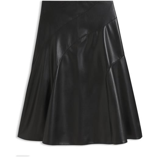 BOSS gonna in similpelle con particolari cuciture, nero