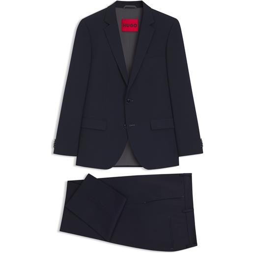 HUGO abito slim fit due pezzi in tessuto elasticizzato, blu scuro