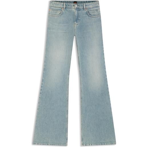BOSS jeans a gamba svasata in denim blu chiaro, celeste