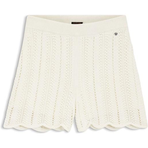 BOSS bermuda in misto cotone lavorato con struttura ondulata, colore neutro