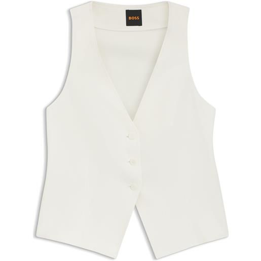 BOSS gilet moderno fit con parte posteriore aperta, colore neutro