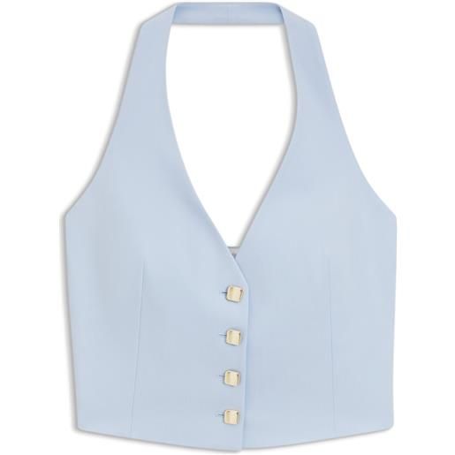 HUGO gilet slim fit scollato sul retro, celeste