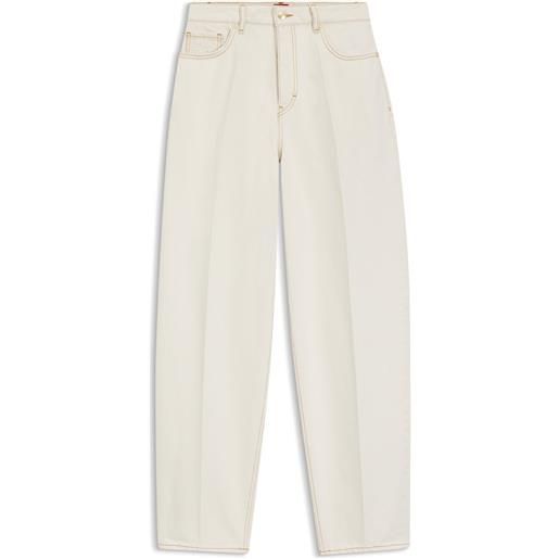 HUGO jeans barrel fit in denim écru, bianco