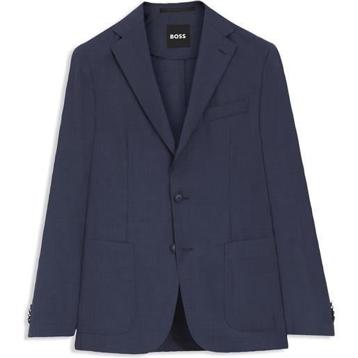 BOSS giacca slim fit in air. Wool lavabile, blu