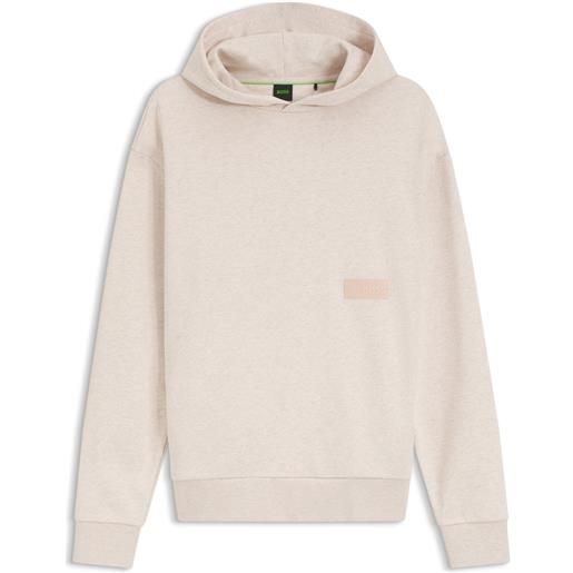 BOSS felpa relaxed fit in french terry elegante, rosa chiaro