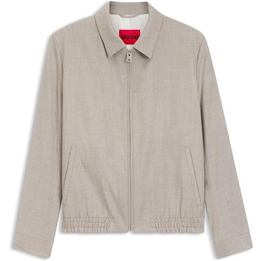 HUGO giacca slim fit in twill elasticizzato, beige