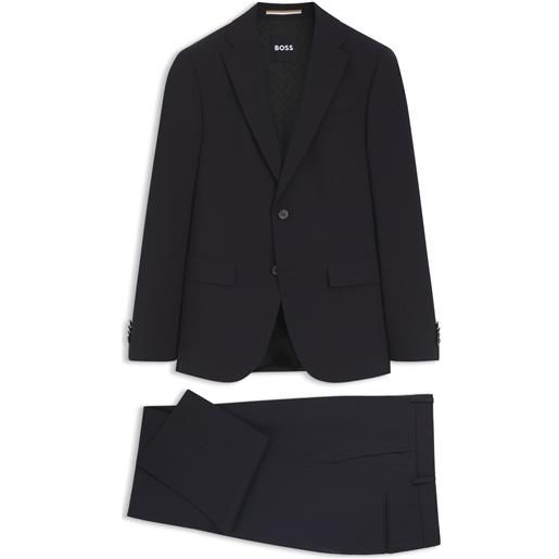 BOSS abito due pezzi in misto lana mélange elasticizzato, blu scuro