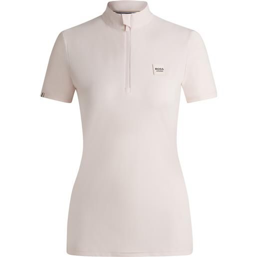 BOSS camicia da sfilata equestre in tessuto elasticizzato a coste, rosa chiaro