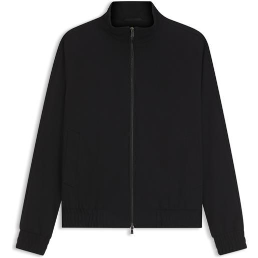 BOSS giacca slim fit in jersey ponte misto cotone, nero