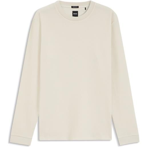 BOSS t-shirt a girocollo in jersey di cotone, colore neutro