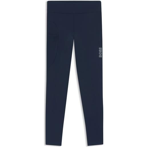 BOSS ghette da equitazione a vita alta in tessuto power-stretch, blu scuro