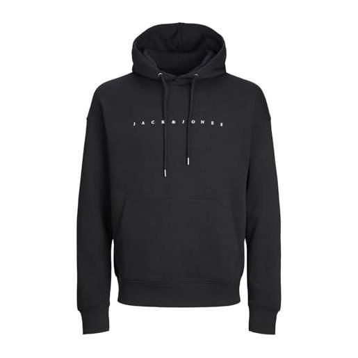 JACK & JONES felpa con cappuccio, nero, 5xl uomo