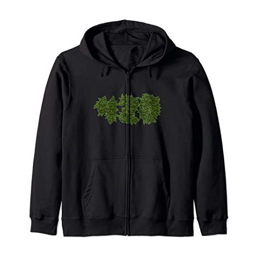 Alto Quattro Venti 420 420 - cannabis fiorisce lettere - canapa ganja felpa con cappuccio