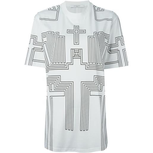 Givenchy geometric print t-shirt - bianco