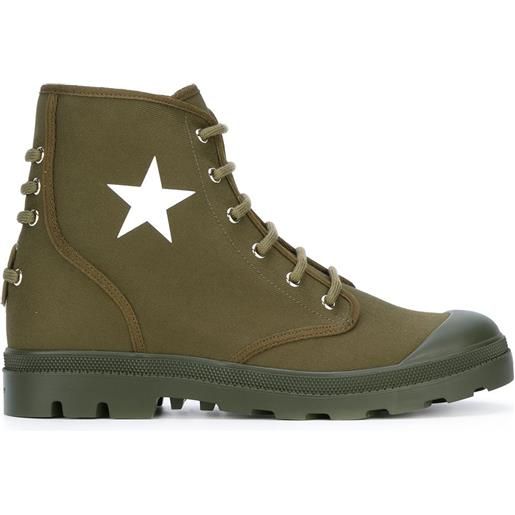 Givenchy anfibi con stella - verde