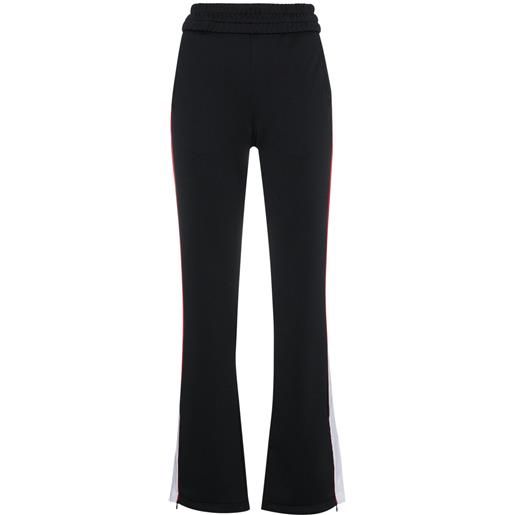 Off-White pantaloni sportivi con righe laterali - nero