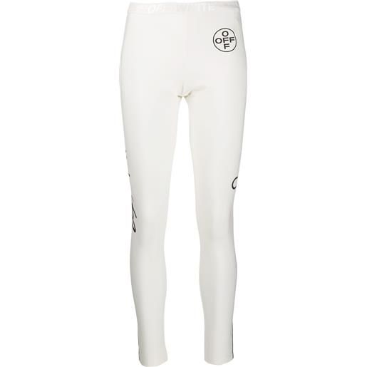Off-White leggings con stampa - bianco