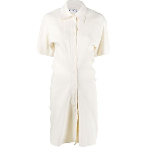 Off-White chemisier con ruches - toni neutri