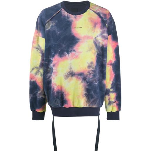 Juun.J felpa con fantasia tie dye - blu