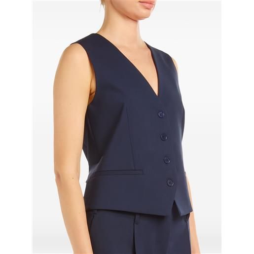 P.A.R.O.S.H. button-up v-neck gilet - blu