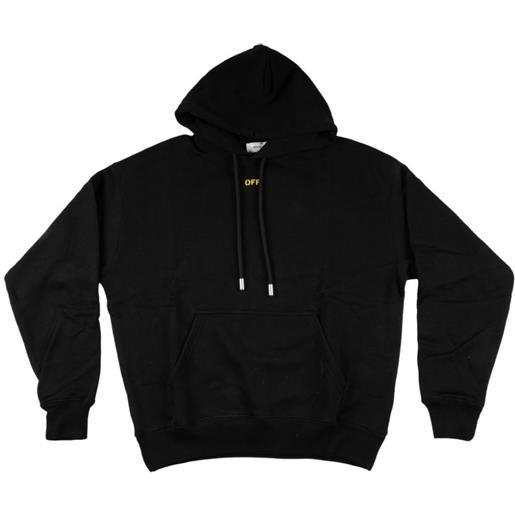 Off-White felpa sprayed arrow con cappuccio - nero