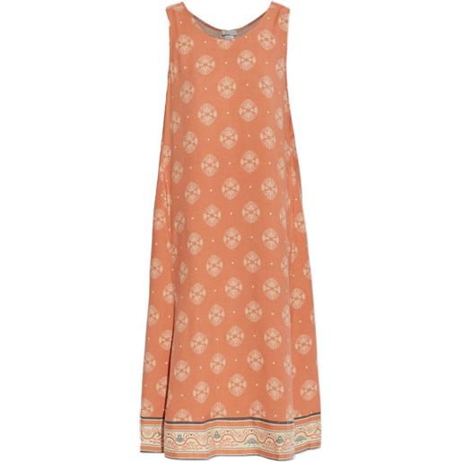 Hanro abito midi con stampa - arancione