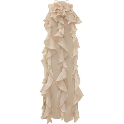 ACTUALEE ruffled halter-neck dress - toni neutri