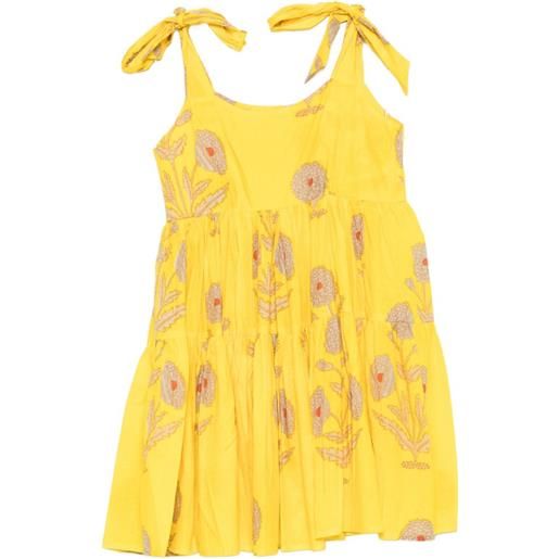 ELLEBLEU abito corto eloise a fiori - giallo