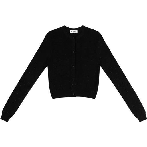 AREA cardigan con cristalli - nero