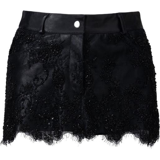 Almaz minigonna night out con paillettes - nero