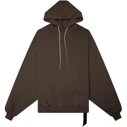 Rick Owens DRKSHDW felpa hun con cappuccio - grigio