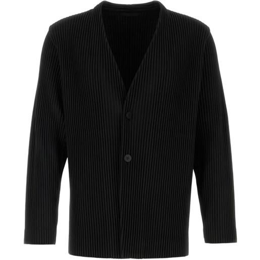 Issey Miyake giacca con scollo a v - nero