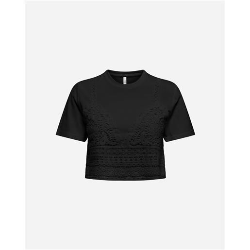 Only betsy crop w - t-shirt - donna - nero