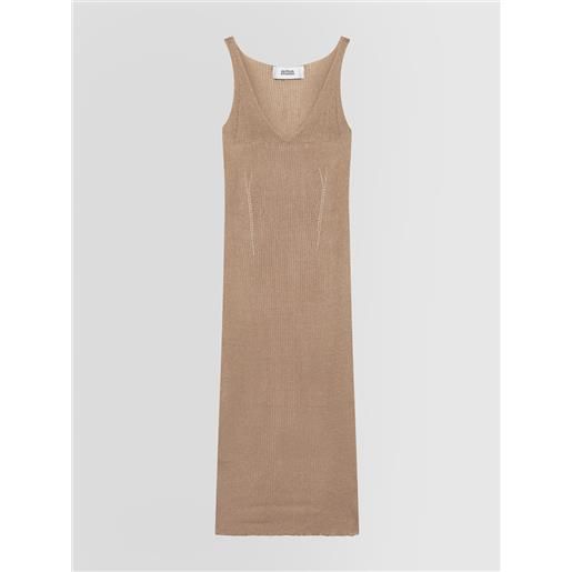 Alpha studio donna abito wet effect beige 42