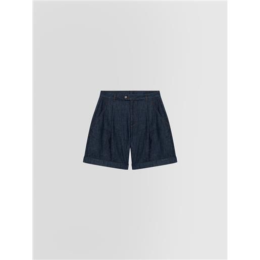 Alpha studio donna shorts chambray blu 38