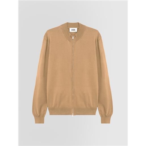 Alpha studio uomo blouson con zip beige 52