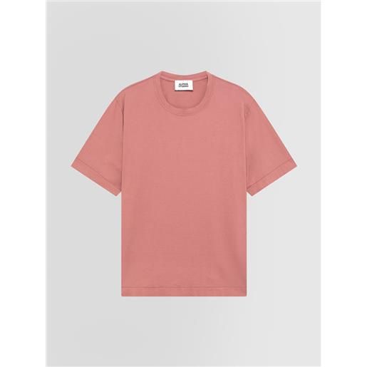 Alpha studio uomo t-shirt relaxed ice cotton rosa 48