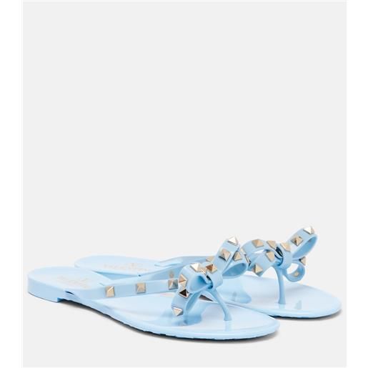 Valentino Garavani sandali infradito rockstud in pvc