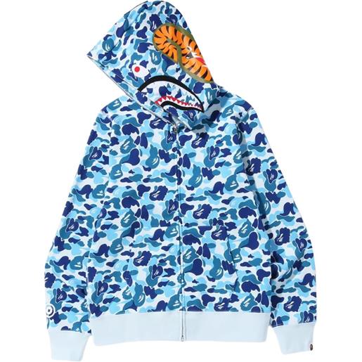A BATHING APE® felpa abc camo shark con cappuccio - blu
