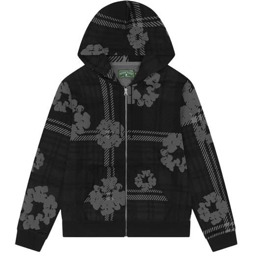 Denim Tears felpa a fantasia con cappuccio - nero