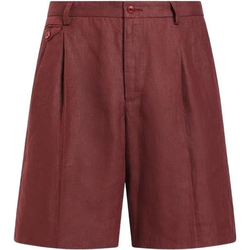 Dolce & Gabbana bermuda in lino - rosso
