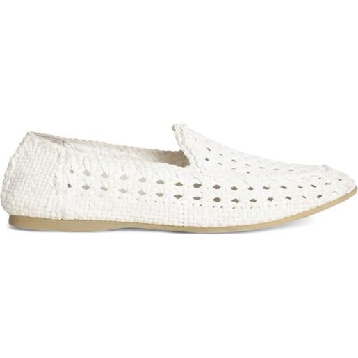 Dolce & Gabbana slippers in tessuto intrecciato - bianco