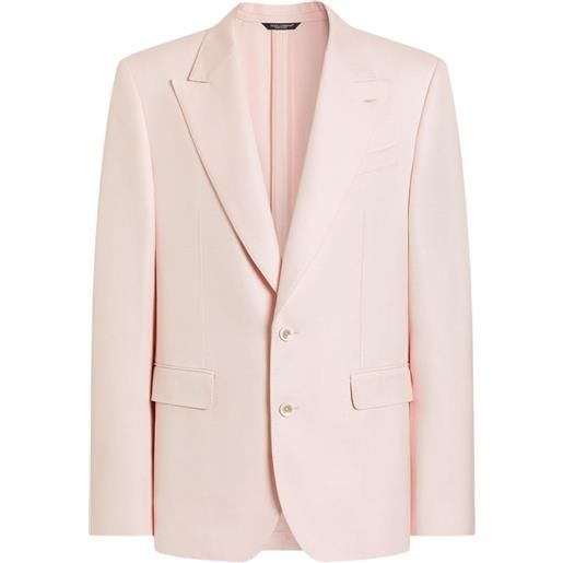 Dolce & Gabbana giacca monopetto sicilia light in viscosa - rosa