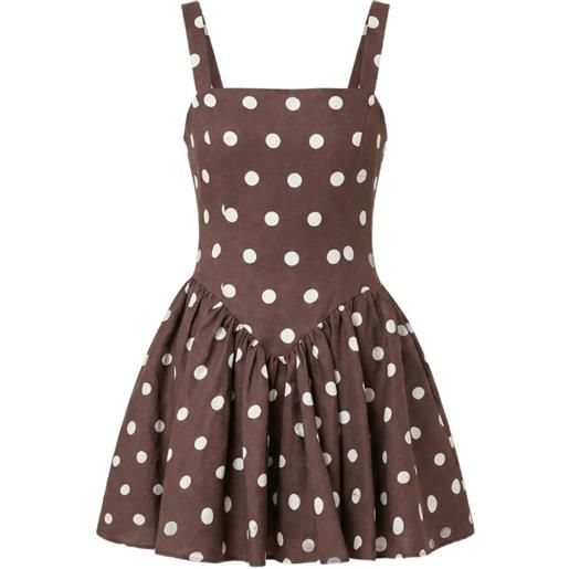 Nicholas abito vittoria - mocha polka-dot - marrone